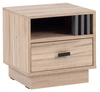 Noční stolek se zásuvkou Estan dub světlý / antracit je funkční kus nábytku v nadčasovém designu ideální noční stolek do ložnice