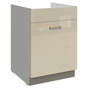 Kuchyňská skříňka pod dřez Karmen 60 ZL 1S BB skříň odolná proti páře vysoké teplotě a rozlité kapalině