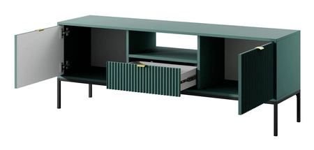 Nábytková sestava Lovro pastelově zelená moderní designová nástěnná skříňka do obývacího pokoje nebo zasedací místnosti