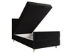 Kontinentální postel Benet 120x200 černá v moderním skandinávském stylu s čalouněným čelem a nohama postele s úložným boxem