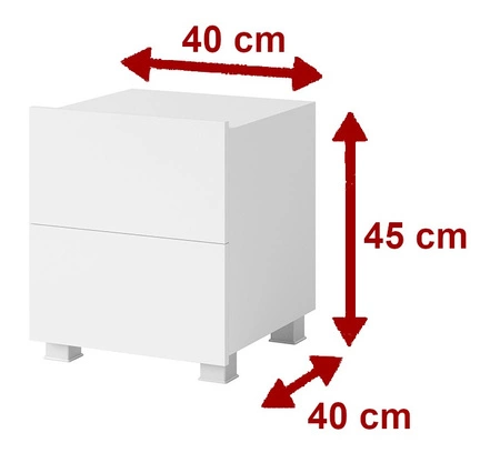 Noční stolek se zásuvkami Apulia dub zlatý s možností zavěšení minimalistický design jednoduchý tvar ideální stolek do ložnice