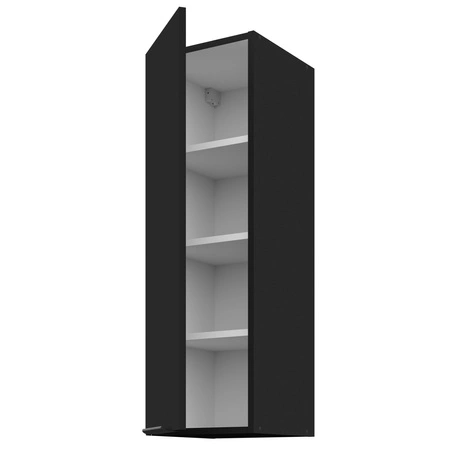 Kuchyňská nástěnná skříňka černá 30 G-90 1F kovová hrana rukojeti skříňka odolná proti vlhkosti a poškození