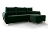 Rohová sedací souprava s funkcí spaní Rovigo bottle green right elegantní rohová sedací souprava ve skandinávském designu velká přihrádka na lůžkoviny