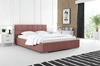 Čalouněná postel Costa 160x200 losos Stylová postel s úložným prostorem na lůžkoviny Pohodlný podhlavník zaujme svým elegantním designem