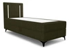 Kontinentální postel Norco 80x200 zelená stylová postel s úložným boxem osvětlení v čele postele dodává jedinečný nádech