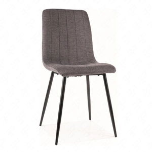 Čalouněná židle Alan Brego tmavě šedá moderní a funkční jídelní židle s kovovými nohami