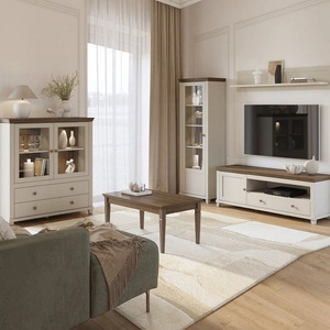 Sestava nábytku do obývacího pokoje Evora béžová / dub dunin potěší milovníky výrazných interiérů svým atraktivním designem a funkčností