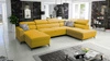 Rohová sedací souprava s funkcí spaní Savona VI žlutá levá elegantní a pohodlná rohová sedací souprava do obývacího pokoje se dvěma nádobami na lůžkoviny