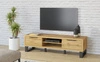RTV skříň Halle 180 cm dub wotan moderní design kovový rám černý RTV skříň loft industriální styl