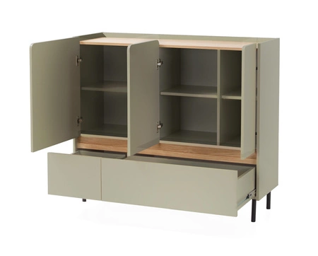 Komoda Paguro 120 cm eukalyptus / baltický dub dune ideální komoda do ložnice obývacího pokoje nebo pokoje pro mládež