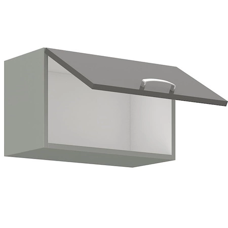 Sestava rohového kuchyňského nábytku Grey 170x190 cm lesklá čela jedinečný styl skříněk se hodí do interiéru každé kuchyně