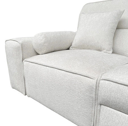 Rohová sedací souprava s funkcí spaní Viano XI šedomodrá pravý roh moderní a stylová s nastavitelnými opěrkami hlavy dekorativní polštáře