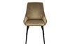 Čalouněná židle Cobe olivově zelené moderní a funkční jídelní židle s kovovými nohami