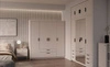 Šatní skříň Rene 176 cm béžová písková stylový design prostorná šatní skříň klasického tvaru vybavená velkými zásuvkami