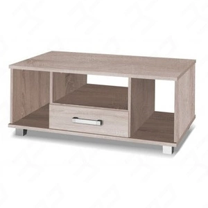 Konferenční stolek se zásuvkami Maximus 110 cm dub sonoma světlý moderní design hrana stolku je upravena speciální dýhou ABS