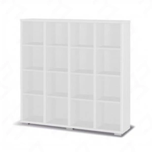 Knihovna Maximus 100 cm bílá moderní designový nábytek vysoce kvalitní zpracování hrany knihovny zakončené speciální dýhou