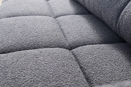 Pohovka s funkcí spaní Bilbao šedá moderní design a široká funkční tkanina s charakteristickým smyčkovým povrchem