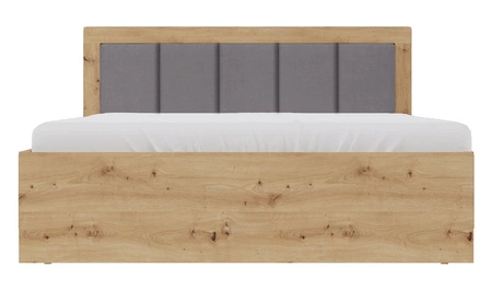 Caspe postel 160x200 cm dub artisan s boxem ideální postel do ložnice s částečně čalouněným čelem