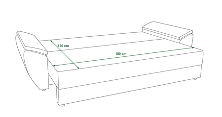 Fogu Bis rozkládací pohovka šedá jasan stylová pohovka s pohodlnými područkami manšestrová látka čalounění kontejner na lůžkoviny