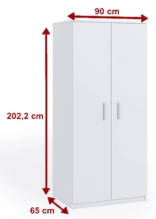 Šatní skříň Rico 90 cm dub klášterní funkční kus nábytku klasického tvaru ideální skříň do ložnice šatny nebo předsíně