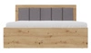 Caspe postel 160x200 cm dub artisan s boxem ideální postel do ložnice s částečně čalouněným čelem