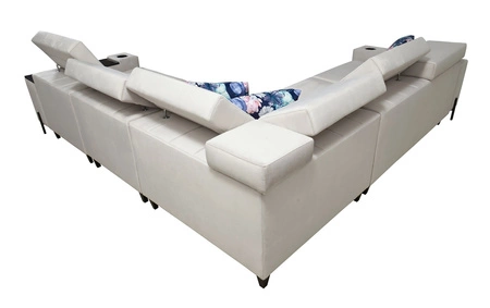 Rohová rozkládací pohovka s funkcí spaní Belvi IV černá pravá elegantní a stylová rohová rozkládací pohovka do obývacího pokoje praktický úložný prostor na boku