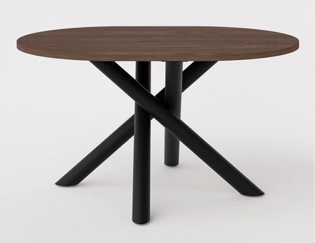 Lyon stůl 100x138 cm wisconsin ořech / černá stylový jídelní stůl na designových pavoučích nohách výškově nastavitelný