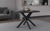 Lyonský stůl 100x138 cm portlandský jasan / černý stylový jídelní stůl na designových pavoučích nohách výškově nastavitelný