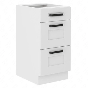 Stojící kuchyňská skříňka se zásuvkami Livio 40 D 3S BB skříňka odolná vůči páře, vysoké teplotě a rozlitým tekutinám