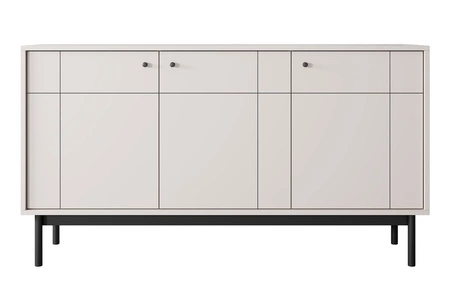 Komoda Modesta 154 cm béžová jednoduchý design ideální komoda do obývacího pokoje nebo ložnice v japonském stylu vysoké dřevěné nohy