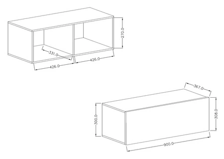 Nástěnná skříň Vento dub vnuk modernistický design skvěle zapadne do každého interiéru