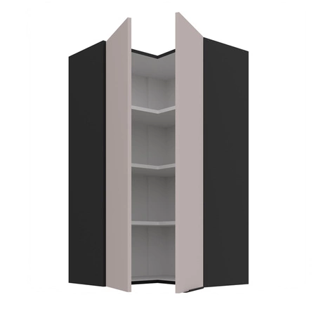 Tarraco 60x60 GN-108 2F rohová kuchyňská nástěnná skříňka kovová hrana úchytka skříňka odolná proti vlhkosti a poškození