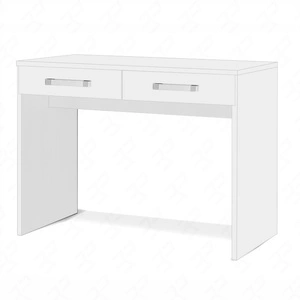 Toaletní stolek se zásuvkami Maximus 100 cm bílý moderní designový nábytek hrany nábytku zakončené speciální dýhou