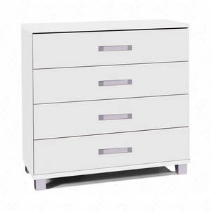 Komoda Maximus 90 cm bílá modernistická designová komoda na válečkových pojezdech