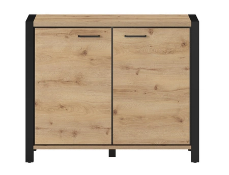 112 cm Activ komoda dub taurus / černá stylová komoda do obývacího pokoje vysoká kvalita zpracování ideální pro moderní interiéry