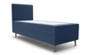 Kontinentální postel Totti 80x200 modrá stylová postel s úložným prostorem trojrozměrná tkanina s výraznými pruhy