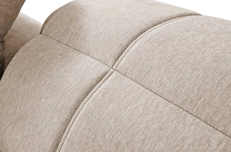 Rohová sedací souprava s funkcí spaní Tesalia IX medová levá moderní design pohodlný posuvný opěrák zásuvka v boku nábytku