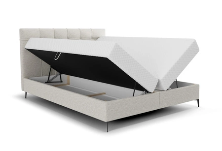 Kontinentální postel Irvine 140x200 šedý jasan Stylová postel s úložným prostorem na lůžkoviny a vysokým čelem zaujme svým elegantním designem