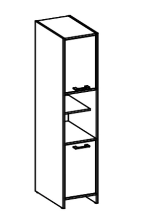 Koupelnový nábytek Mela bílá / dub sonoma koupelnový nábytek odolný vůči páře, vysokým teplotám a rozlitým tekutinám