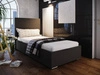 Čalouněná postel Eljas 90x200 černá s čelem v moderním stylu ideální do pokoje pro mladé nebo malé ložnice