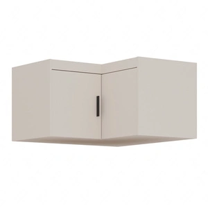 Rohová šatní skříň Rene s nástavcem béžová písková Funkční šatní skříň zvětšuje úložný prostor pro oblečení boty a doplňky