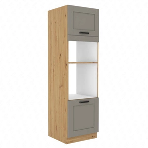 Linosa 60 DPM-210 2F kuchyňská skříňka pro vestavnou mikrovlnnou troubu a troubu, odolná proti páře, rozlití a teplu