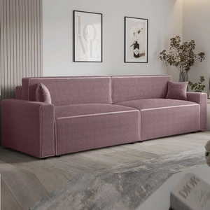 Rozkládací pohovka Brandon XL Bis heather moderní design trojrozměrná pruhovaná tkanina výrazná nádoba na lůžkoviny