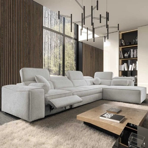 Rohová sedací souprava s funkcí spaní Viano XI Lux šedý jasan pravé provedení rohová sedací souprava s výsuvnou podnožkou a úložným prostorem na lůžkoviny
