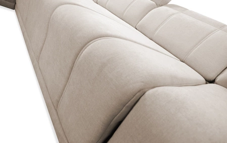 Rohová sedací souprava s funkcí spaní Cetara XII hnědá levá strana stylový design pohodlná posuvná opěradla dvě nádoby na lůžkoviny