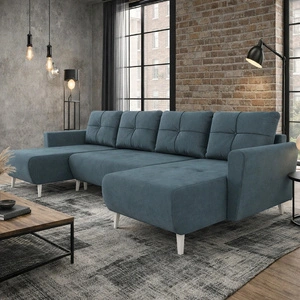 Rohová sedací souprava s funkcí spaní Felicie U tmavě šedá stylová a elegantní rohová sedací souprava, která se hodí do skandinávského stylu