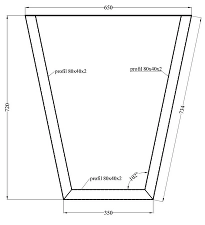 Stůl Woburn 185x67 cm bílá / černá jednoduchá forma nábytku obohacená o stylové černé nohy v loftovém stylu odolné proti rozlití desky