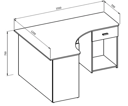 Psací stůl Kamma se zásuvkami bílý stylový a funkční do pracovny nebo do pokoje pro mládež