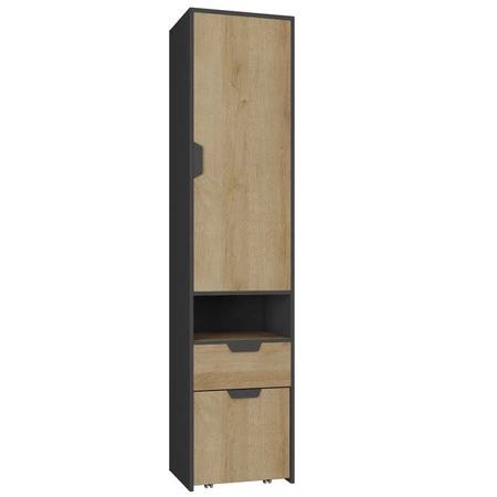 Knihovna se zásuvkami Nano 45 cm grafit / dub riviera vysoce kvalitní moderní design a především vysoká funkčnost