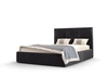 Čalouněná postel Hestia 160x200 s úložným boxem grafitová v moderním skandinávském stylu s pohodlnou opěrkou hlavy